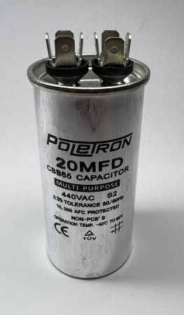 Конденсатор CBB65 20 мкф 440-450V алюминиевый