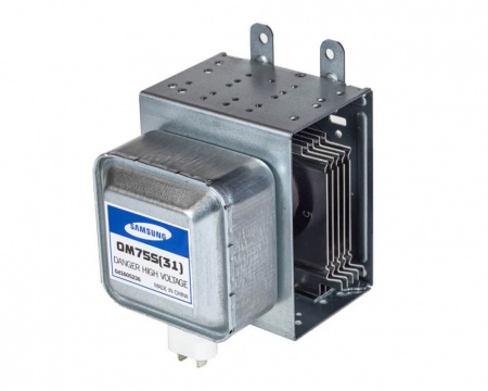 Магнетрон для микроволновки SAMSUNG  OM75S31  900Вт (6 пластин  4 отверстия) MCW351SA, MCW350SA