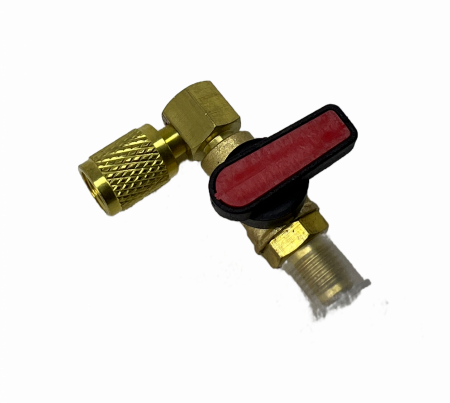 Вентиль запорный без шланга, угловой 90° BC-04*04L (F1/4xM1/4SAE)