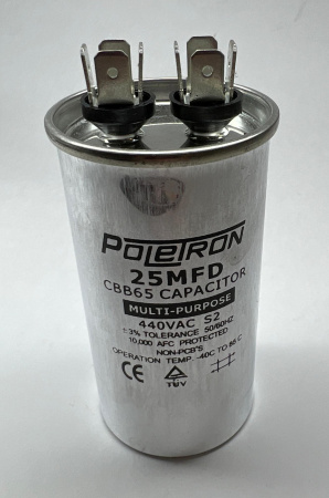 Конденсатор CBB65 25 мкф 440-450V алюминиевый