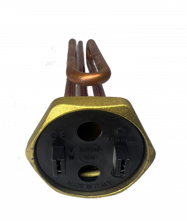 ТЭН водонагревателя RCT  2500W   D-48мм анод  M6 L273мм Unival Италия ATT медь