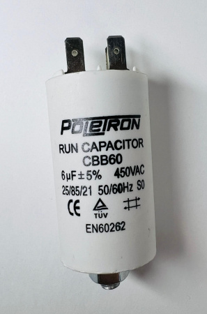 Конденсатор CBB60 6 мкф 450V пластик