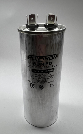 Конденсатор CBB65 60 мкф 440-450V  алюминиевый