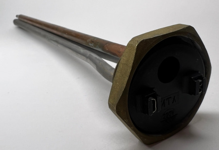 ТЭН для чугунной батареи отопления 1500Вт, 220В, D 42мм G1 1/4", L 272мм, правая резьба, нерж.