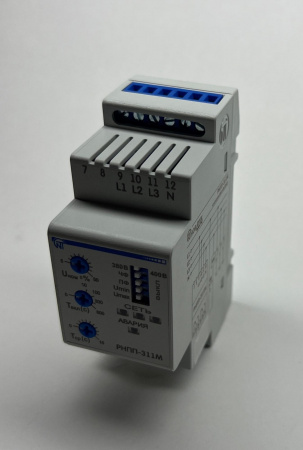 Реле напряжения трехфазное  5А 380V  2,5 кВт PHПП-311M