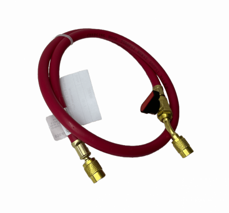Шланг заправочный 90см 1/4 SAE  (для R-22, R-134) 500-2500PSI с вентилем 1шт